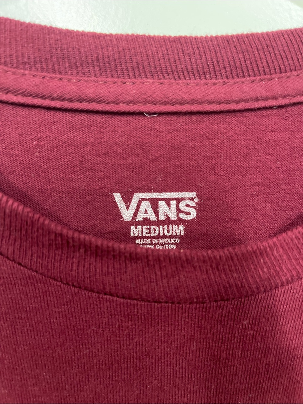 Vans Crew Neck Logo Tee in Raspberry - Picture 3 of 3